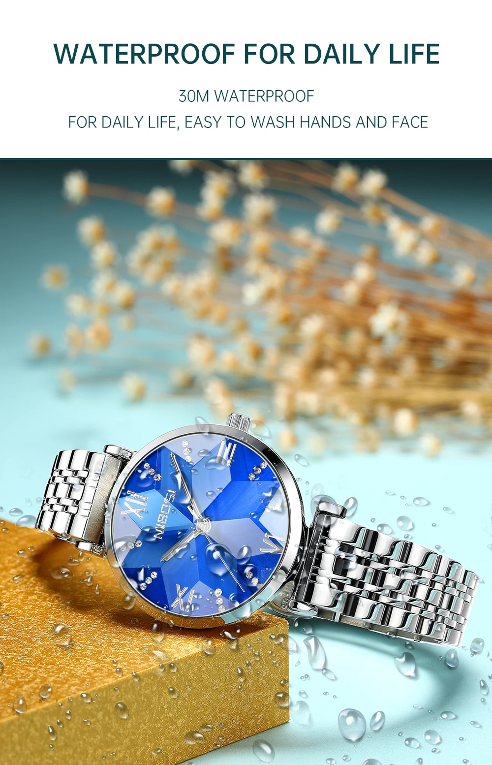 NIBOSI Quartz Watch for Women Ladies Fashion Wrist Watch Bracelet Watch Crystal Trending Bracelet Watch for Women Jewelry Gift