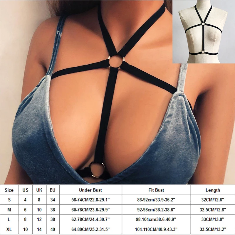 Sexy Bandage Bras Binding Sraps Lingerie Breathable Sexuable  Black Cupless Bra Hollow Elastic Cage Bra Bandage Strappy