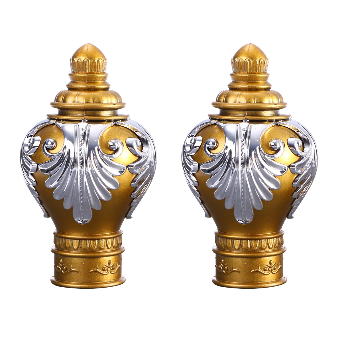 Gold Roman Rod Decorative Head Curtains Drapery Pole End Cap Bedroom Living Room Home Decor Accessories 2pcs curtain accessories