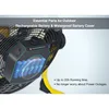 Geek Aire 12 Inch Battery Operated Floor Fan Portable Cordless Metal Blade High Velocity for Camping Travel Hurricane 4
