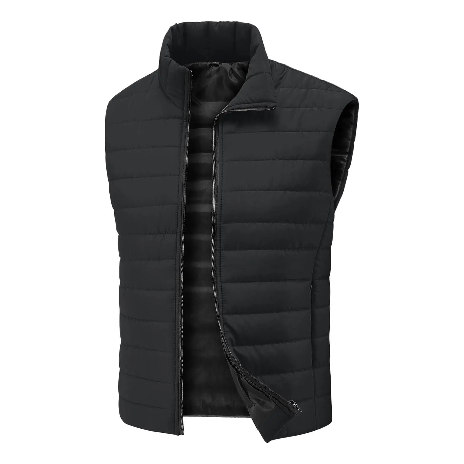 Animal Game Outdoor Men's Casual Vest Jacket Lightweight Sleeveless Zipper Coat Warm Outerwear Down Vest with Pockets Work Coats