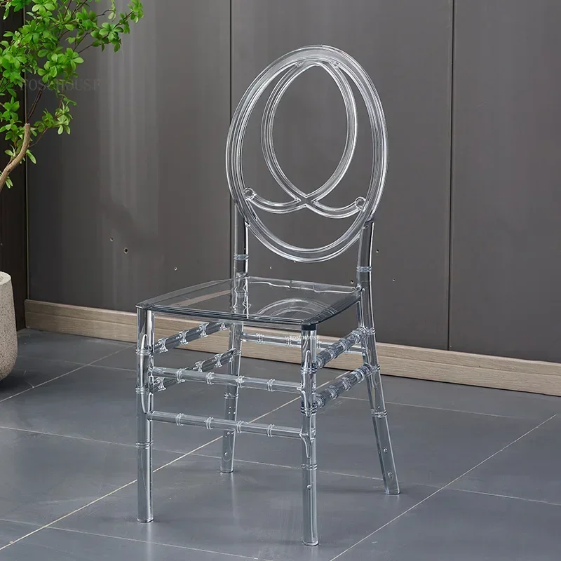 TG Home Transparent Dining Chair Hotel Crystal Chair Commercial Furniture Outdoor Wedding Banquet Lounge Chairs For Events