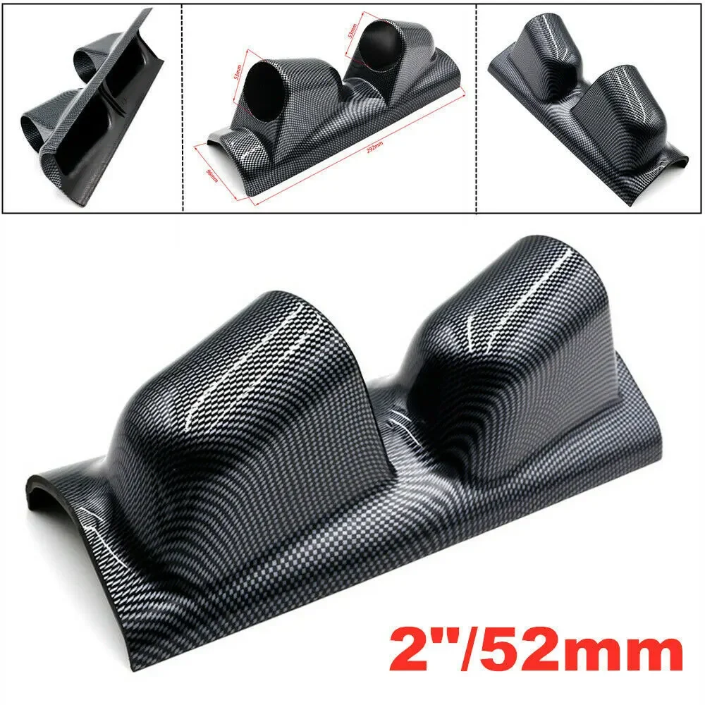 52mm 60mm Universal Car 2 Hole Left/Right Hand Auto Dual Holes A-Pillar Holes Double Hose Guage Holder Pod Modified Instrument car meters holder