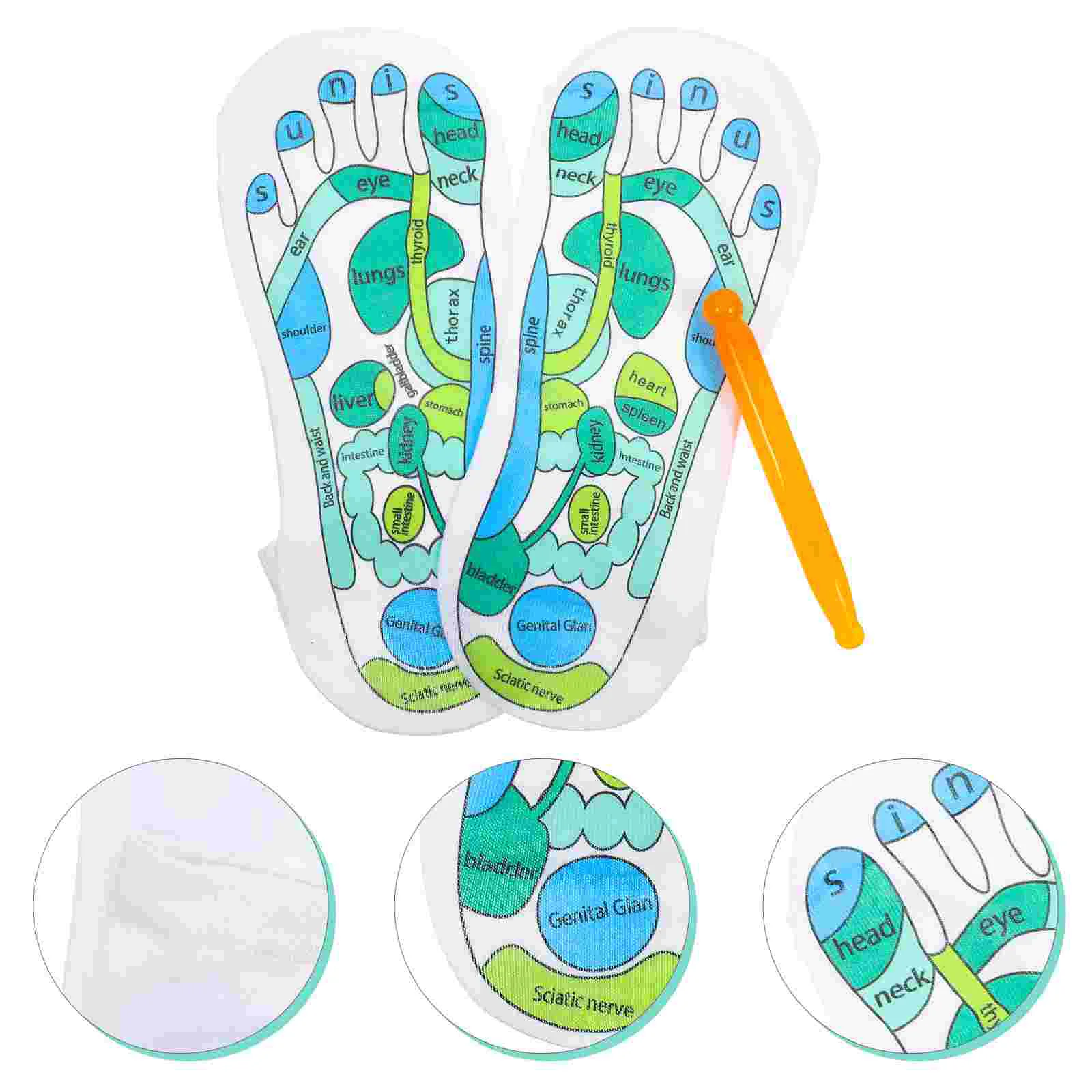 Foot Socks Elastic Acupressure for Reflexology Tools Charts Acupoint Printed Miss gloves hand reflexology acupressure acupoint tools glove hands point socks mittens reusable household spa foot exfoliator