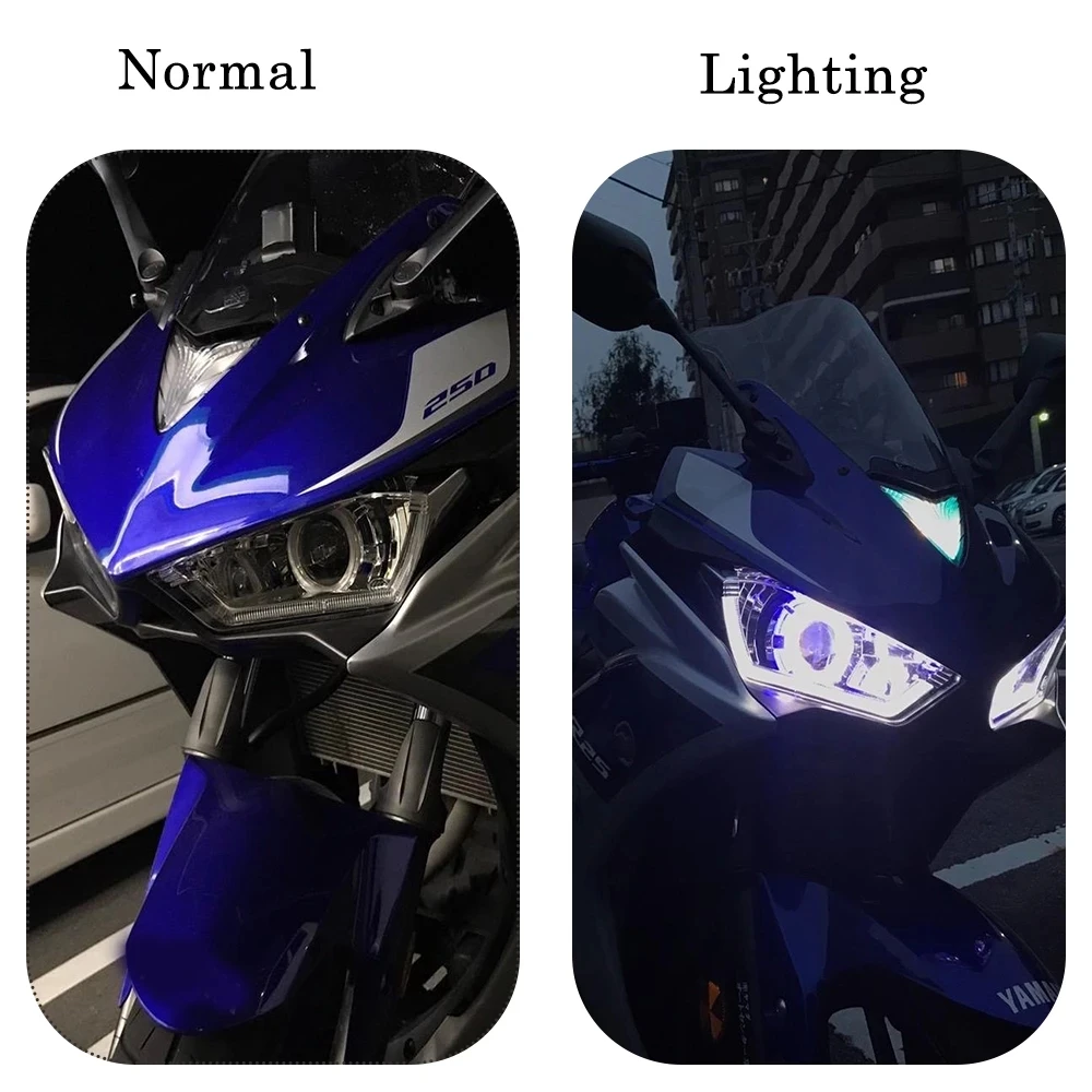LedヘッドライトR3 R25白青エンジェルアイズ高ロービーム
