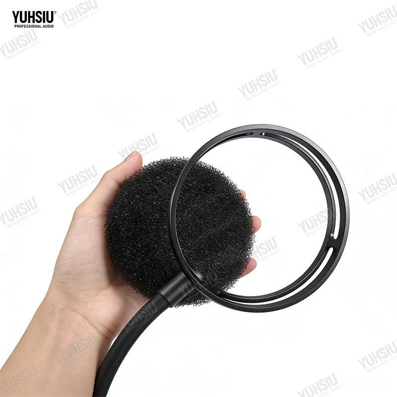 Filtro Anti-Pop per Microfono, Protezione in Rete Metallica e Schiuma, 360° ° Supporto Flessibile a Collo di Cigno, Adattabile Universalmente per Microfoni Wireless/a Condensatore, Senza Utensili - immagine 5