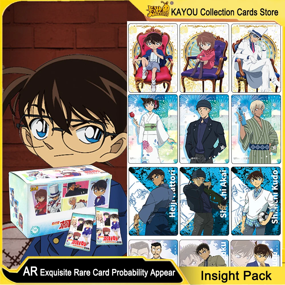 

KAYOU Original Detective Conan Cards Genuine Anime Hot Stamping Flash Card Rare AR Figures Game Toys For Children Christmas Gift