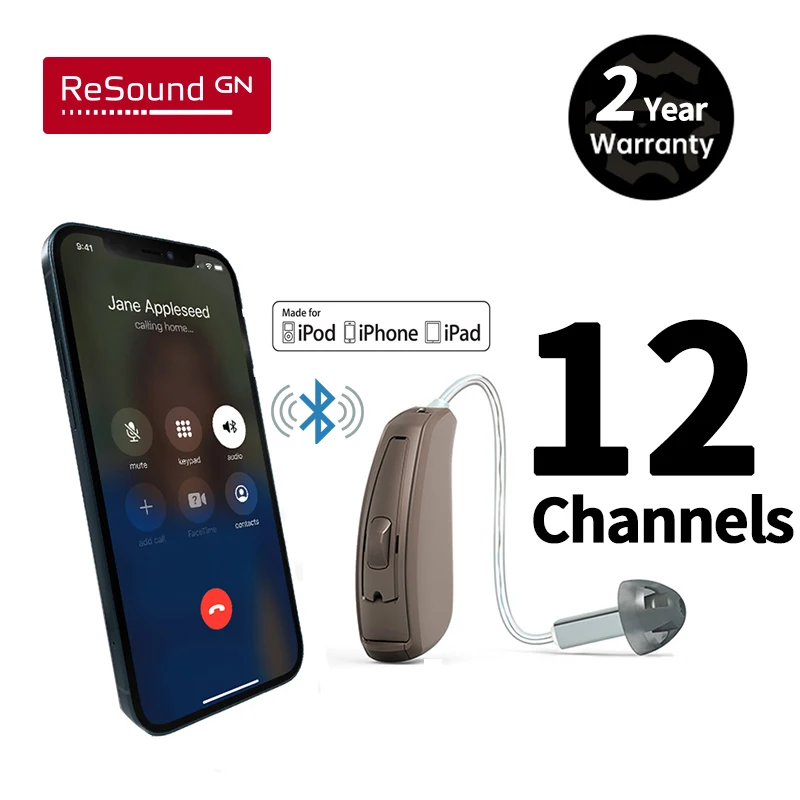 Resound Bluetooth Hearing Aids For Deafness 12 Channels Programmable