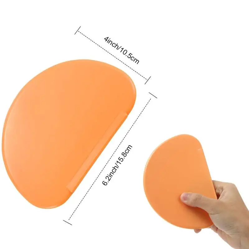 Baking Tools 1Pcs Flexible Bowl Scraper Dough Scrapers Spatula Multipurpose Curved Pastry Scraper Flat Edge Mixing Bowl Cutter