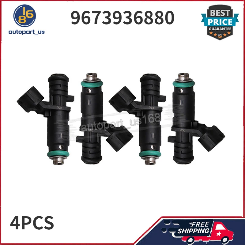 

For Peugeot Citroen 9673936880 967 393 6880 4Pcs Fuel Injectors