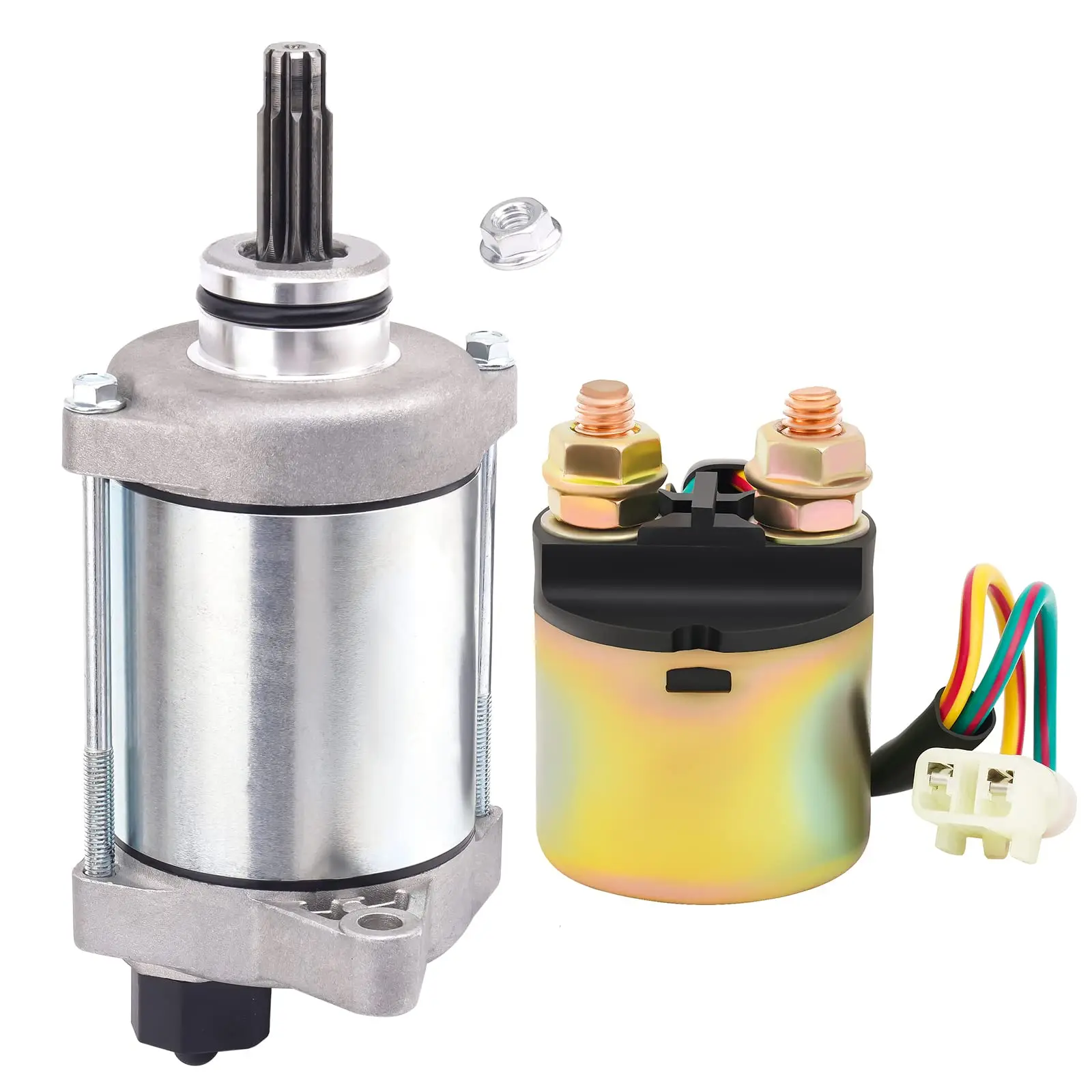 Стартер с электромагнитным реле для Honda Rancher 420 TRX420 Foreman 500 Pioneer 500 SXS500 OEM:31200-HP5-601 31200-HR0-F01