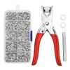 Sets Snap Fasteners Kit Tool Metal Buttons Rings With Fastener Pliers Press For Clothing Button Thickened DIY 1