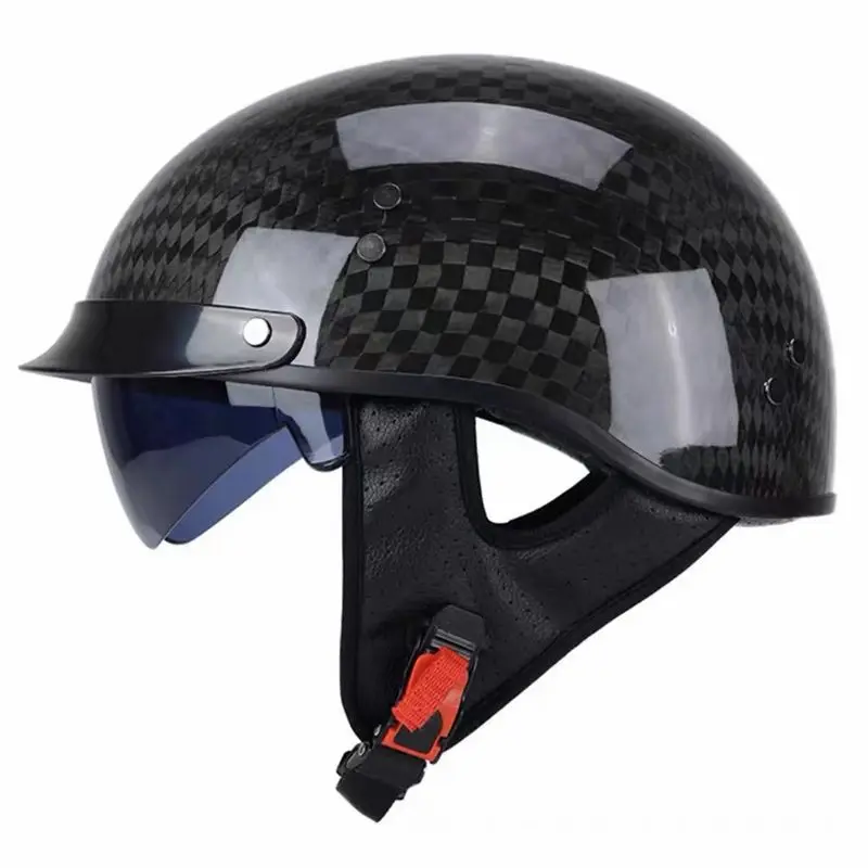 Carbon Fiber Half Helmet Capacete De Moto Masculino Motorcycle Accessories  Accesorios Kask Los Hombres Motocross