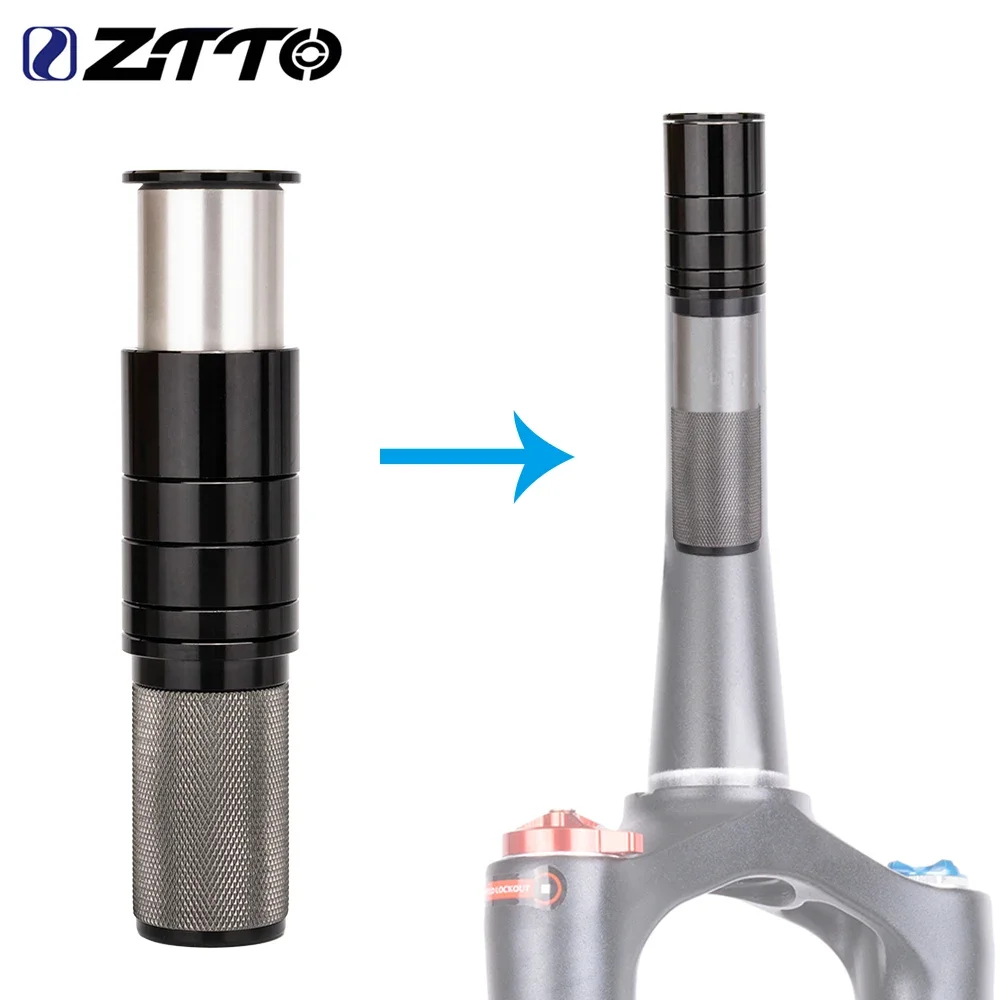 ZTTO Fork Height Riser Stem Extender, MTB Road Bike Handlebar Extension Adapter Hidden Adjustable Part