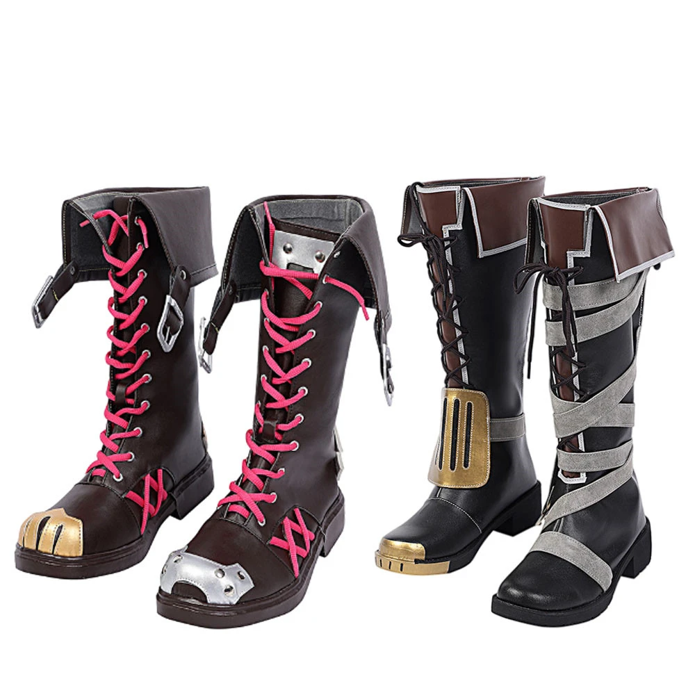 

LOL New Skin Anetflix Series Arcane VI and Jinx Cosplay Shoes Game Halloween Cos Boots