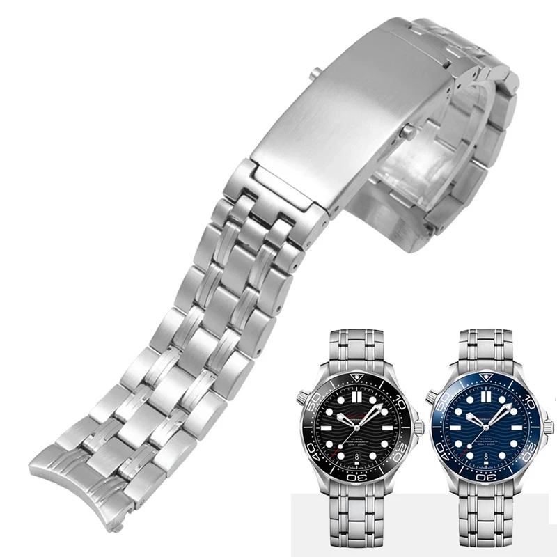 

Watch Bracelet Solid Stainless Steel Strap for Omega 007 Seamaster Planet Ocean 300m Sports Watch Accessories Band 18 20 22mm
