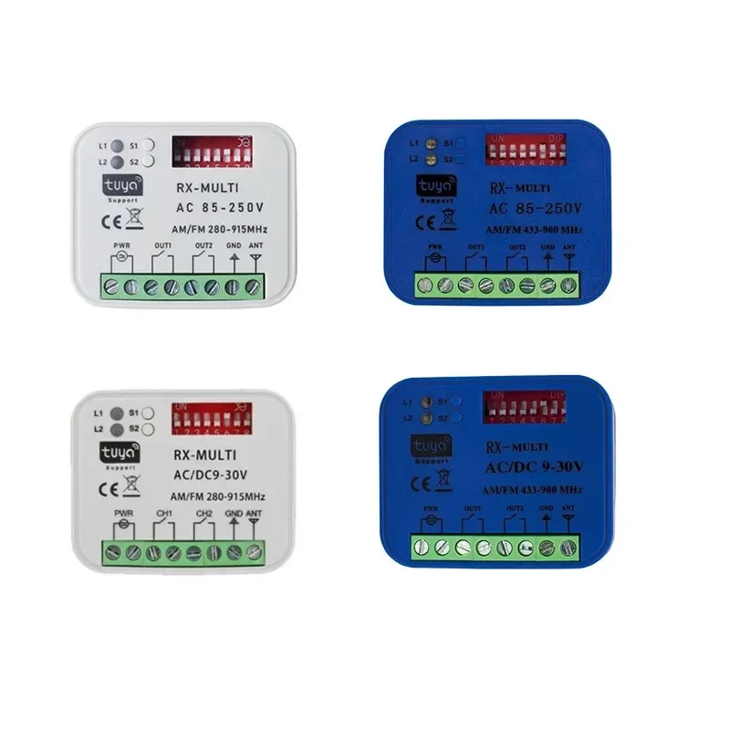 Intelligent Dual Channel Multi Frequency Multifunctional Remote Control Receiver for Universal Two-way Garage Door Control
