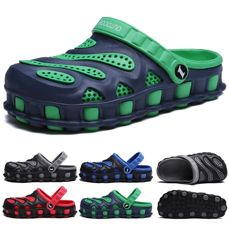 

Summer Men's Sandals Beach Shoes for Water Sport Outdoor Wading Shoes Men Slippers Garden Shoes Home Clogs Hollow Out Hole Shoes
