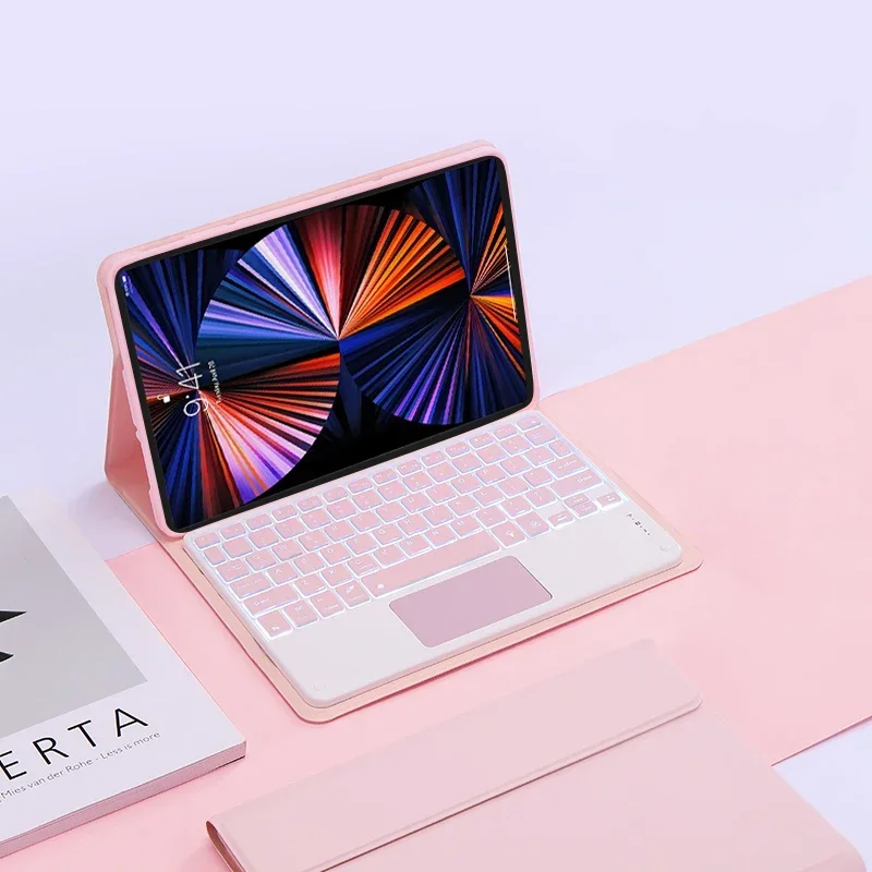 Enhanced 7-Color Backlit Keyboard Case with Multi-Language Cover