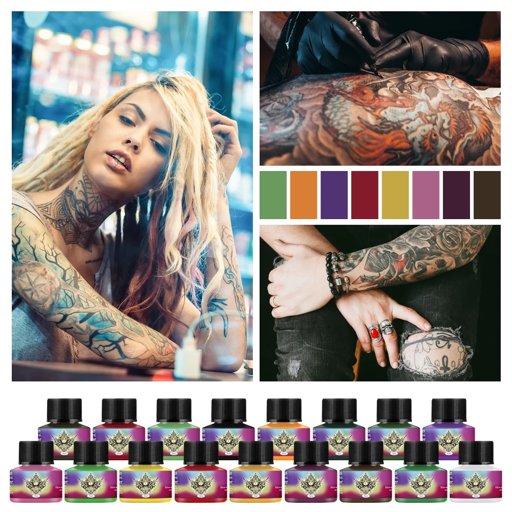 4/6/10/20pcs/Set Tattoo Ink 5ml Pigment Set Permanent Tattoo Body Art Ink Professional Beauty Makeup Supplies tattoo ink tattoo ink pigment tattoo ink kit