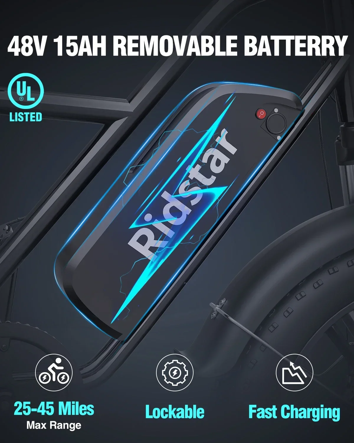 Ridstar FM-001 Electric Bicycle 1000W 48V 15AH Road City Ebike Adult 20 inch Fat Tire Beach Mountain Rear Seat Bicycle S6ca7189d8b4a4661ac4aa21bdd489f4fP