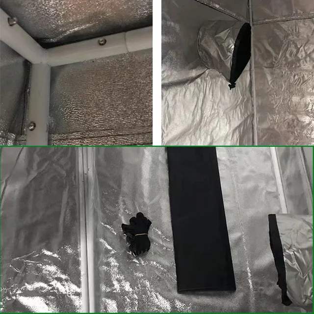 Kiváló Minőségű 600D 240X120X200Cm Növénynövekedés Doboz Sátor Termesztési Termesztőkábó Sötét Szoba Led -Hez Világos Zöld Ház Növények Virág - Image 6