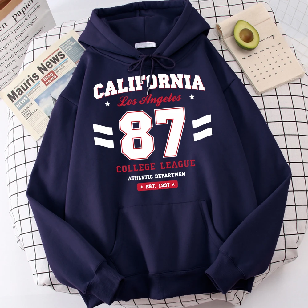 

Los Angeles, California Est.1997 Street Letter Hoodies For Men Sport O-Neck Top Vintage Oversized Tops Street Sweatshirt Male