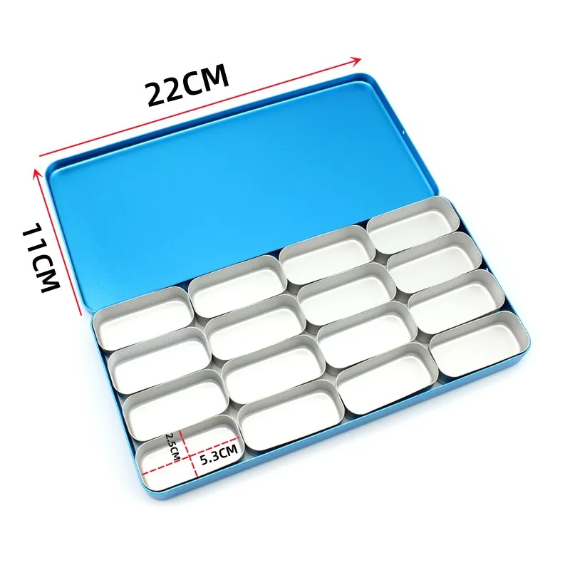 

1pcs High Quality Aluminum 16 Rack Dental Box for Bur File Holder Block Sterilizer Case Disinfection Endo Box Dental Tools