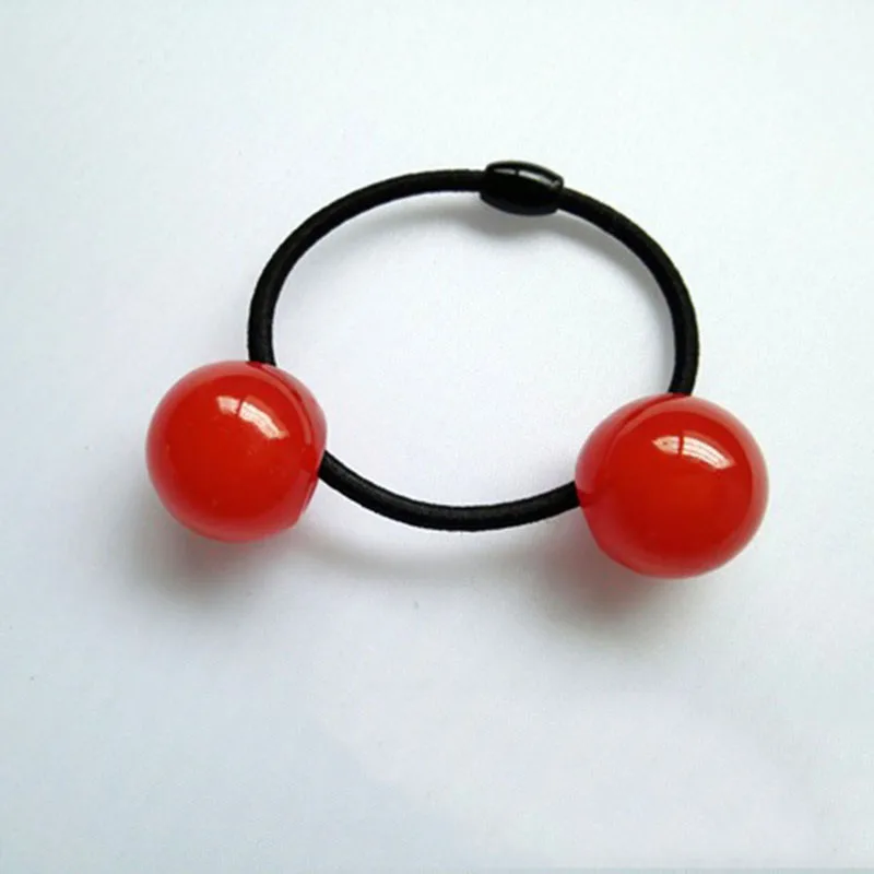 Anime Cardcaptor Sakura Kinomoto Cosplay Cherry Red Double Sphere Headband Hair Rope Hair Ornaments Halloween Party Accessory,hair accessories,cosplay headpiece