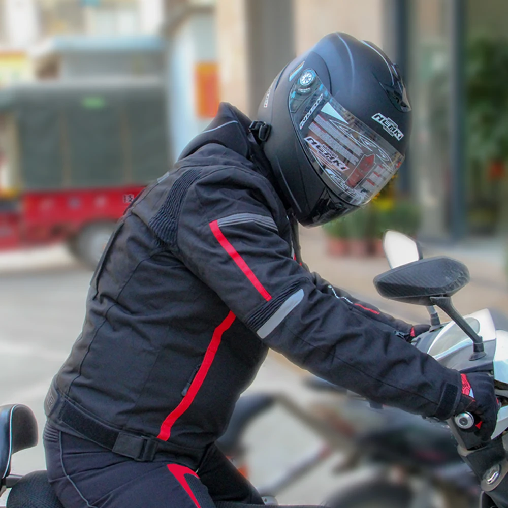 HEROBIKER-Chaqueta de motocicleta impermeable, traje de carreras, protecciones de Motocross, chaqueta de motociclista desmontable