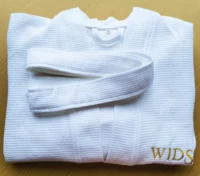 AHSNME Custom Logo Bathrobe Soft Waffle Customized Bathrobes for Beauty Clinic Monogram Anniversary Gift 3