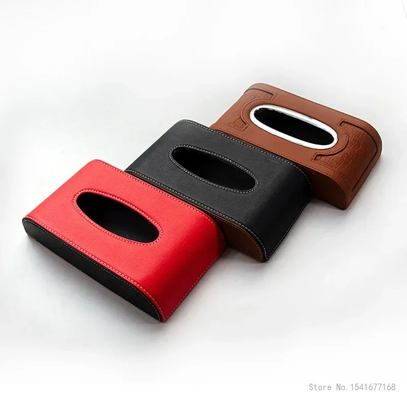 Creative High-end Leather Tissue Box, Living Room, Bedroom, Car Tissue Storage Box, Home Decoration, Tea, Dining Table, 1Pc