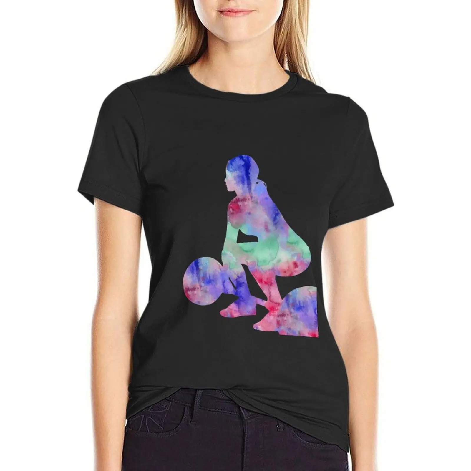 

Female weightlifter, deadlift pick, woman weightlifter, weightlifting T-Shirt female funnys aesthetic clothes Women t shirt
