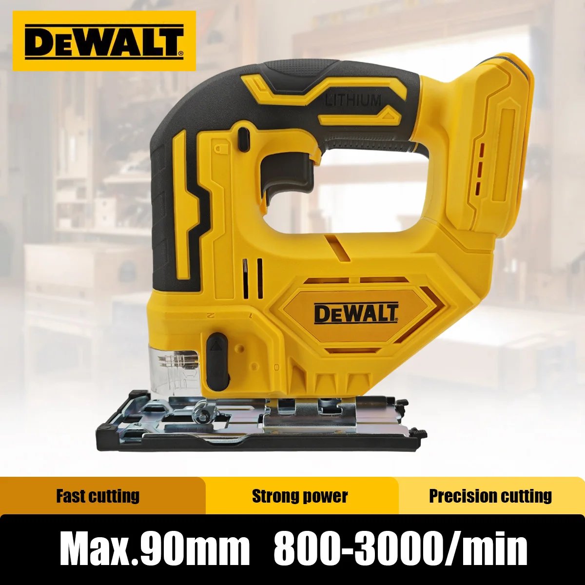 Dewalt 3000RPM 브러시리스 곡선 톱 20V 무선 전기 지그 톱 휴대용 다기능 조절식 목공 전동 공구