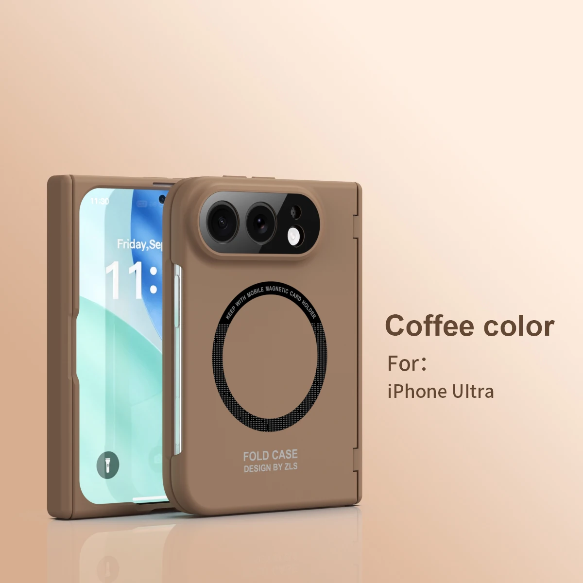 Shockproof Magnetic Case with Tempered Glass and Spring Hinge Protection