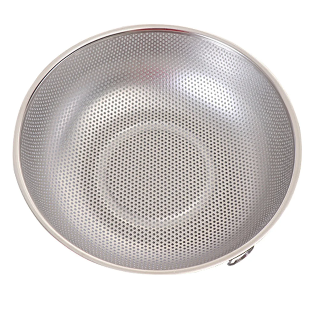 

Rice Washing Basket Vegetable Mesh Strainer Leaky Basin Drain Salad Stainless Steel Dense Hole Fruit Holder