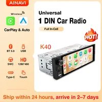 Autoradio universel AINAVI K40 1 DIN, Carplay sans fil, Android HD 1280*720, écran tactile IPS, autoradio simple DIN, multimédia 1DIN 1