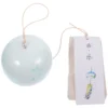 Ceramic Wind Chime Japanese Style Decor Bell Car Pendant Praying Window Blue Ornaments 5