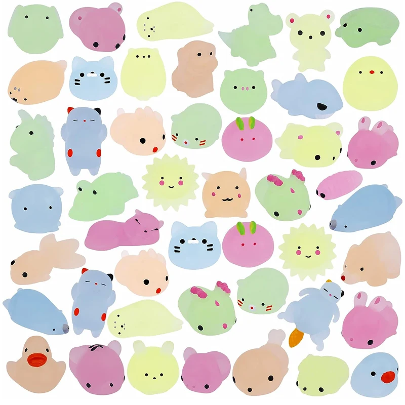 Fidget Mochi Animals Glow In The Dark Stress Relief Toys For Kids Funny Gifts Regalos Para Cumplea&ntilde;os Infantil Invitados