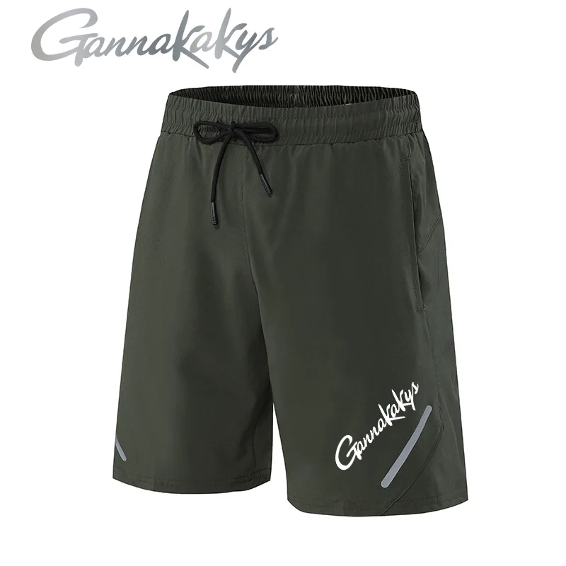 Summer Men's Fishing Shorts Hiking Training Sports Elastic Shorts Fitness Breathable Running Travel