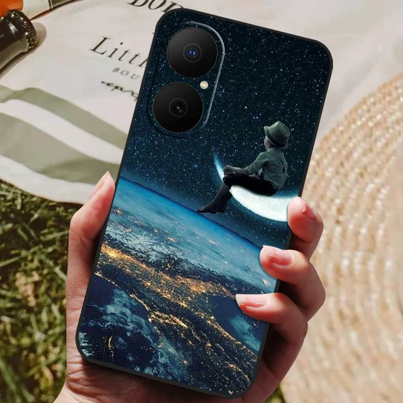 Shockproof Flower Astronaut Soft Silicone Phone Case Bumper Cover