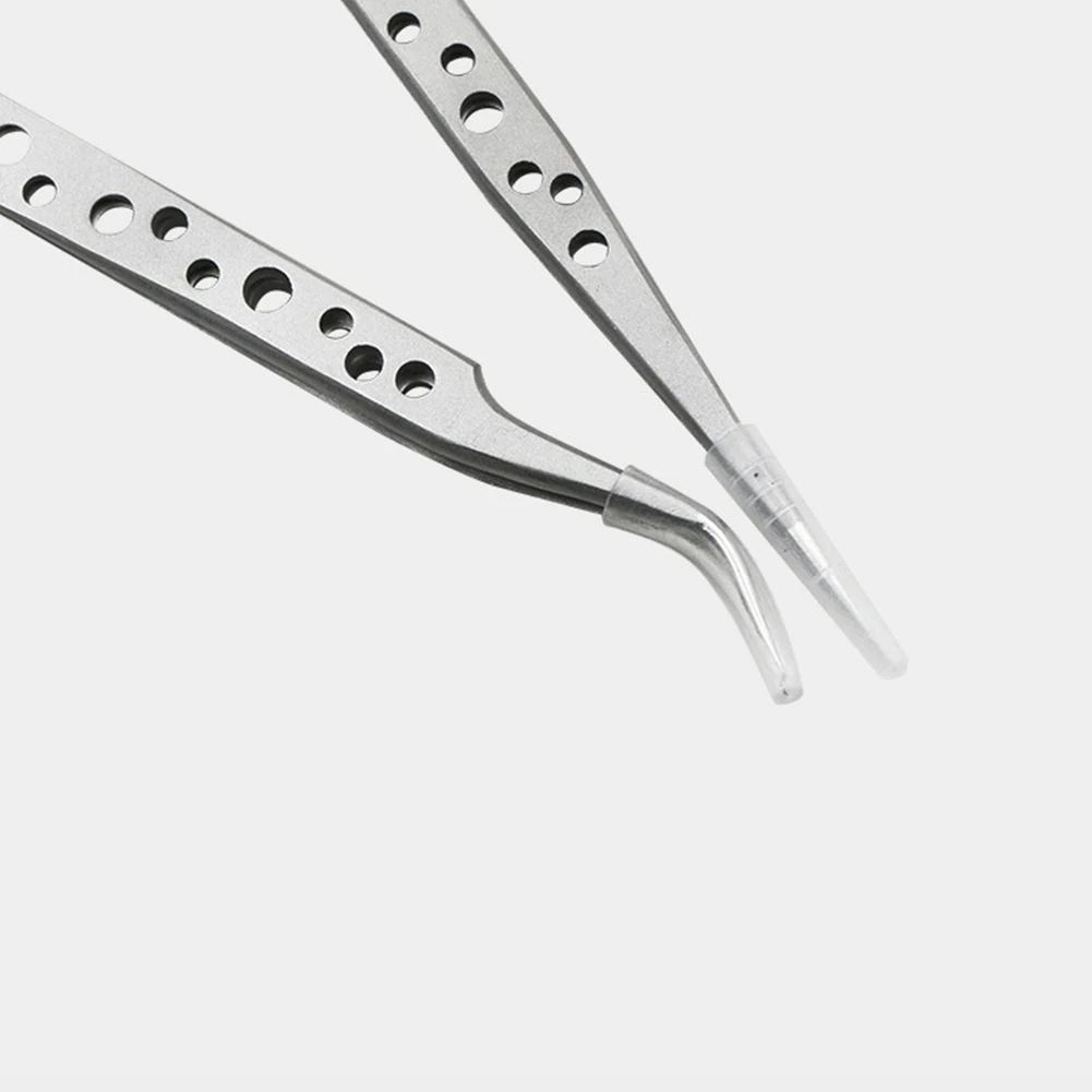 Precision-Industrial Tweezers Stainless Steel Forceps Anti-static Curved Straight Tip Tweezers For Electronics Soldering Tools