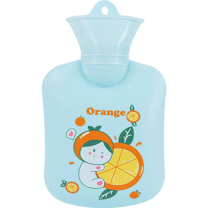 

PVC Hot Water Bottle 600ML BPA Free Portable Syringe Warm Bottle Cartoon Injection Hot Water Bottle Mini Hand Warmer for Winter