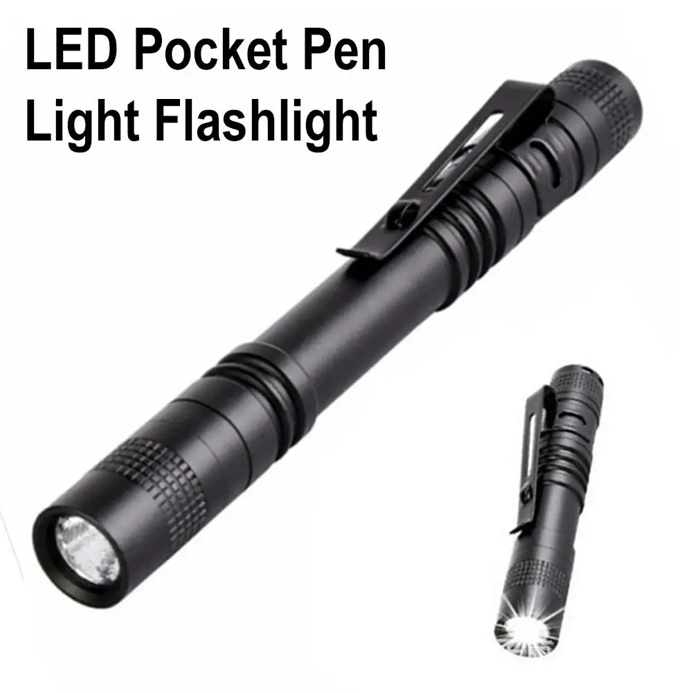 

Led Pocket Pen Light Flashlight Small Mini Penlight With Clip Penholder Perfect Flashlights For Inspection Work Repair Camp Y4t7