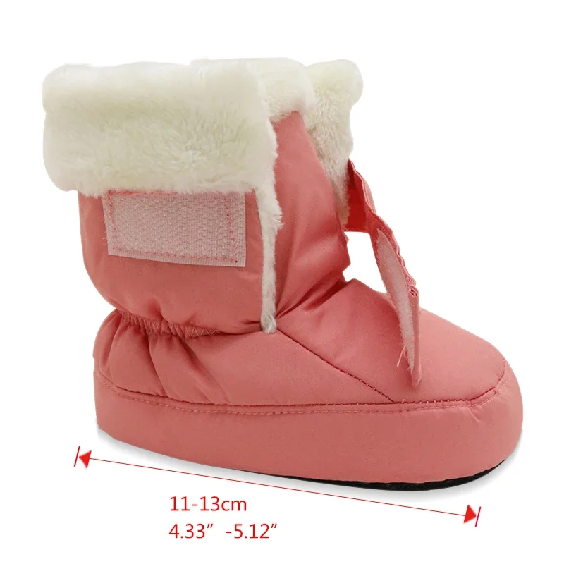 Mother Kids Baby Shoes First walkers Unisex Winter Warm Boots For Infant Faux Fur Inner Snow Toddler Prewalker Bootie