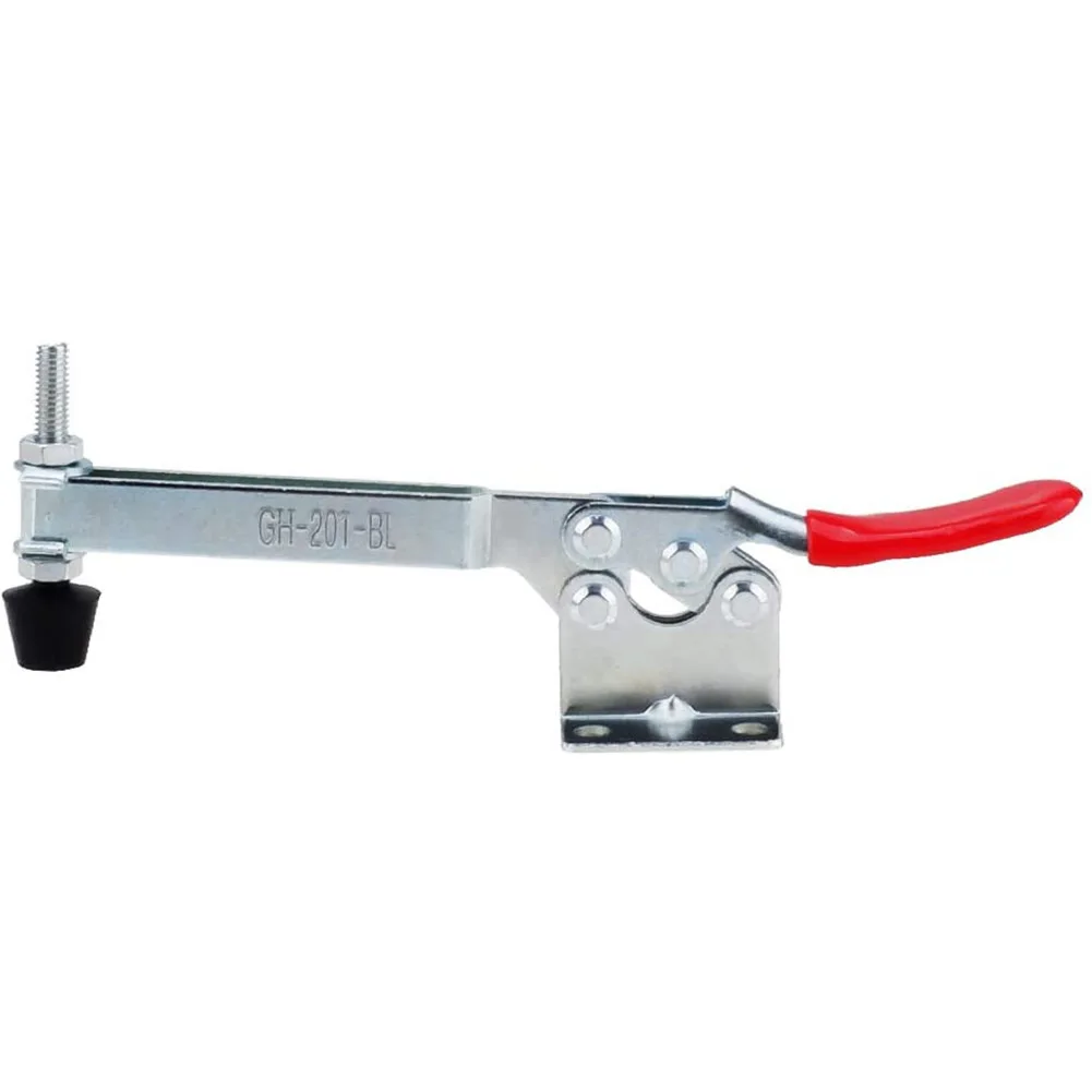 

High Quality Practical Toggle Clamp GH-201BL Tool Woodworking Workshop Equipment Silver + Red 1Pc Galvanized Iron