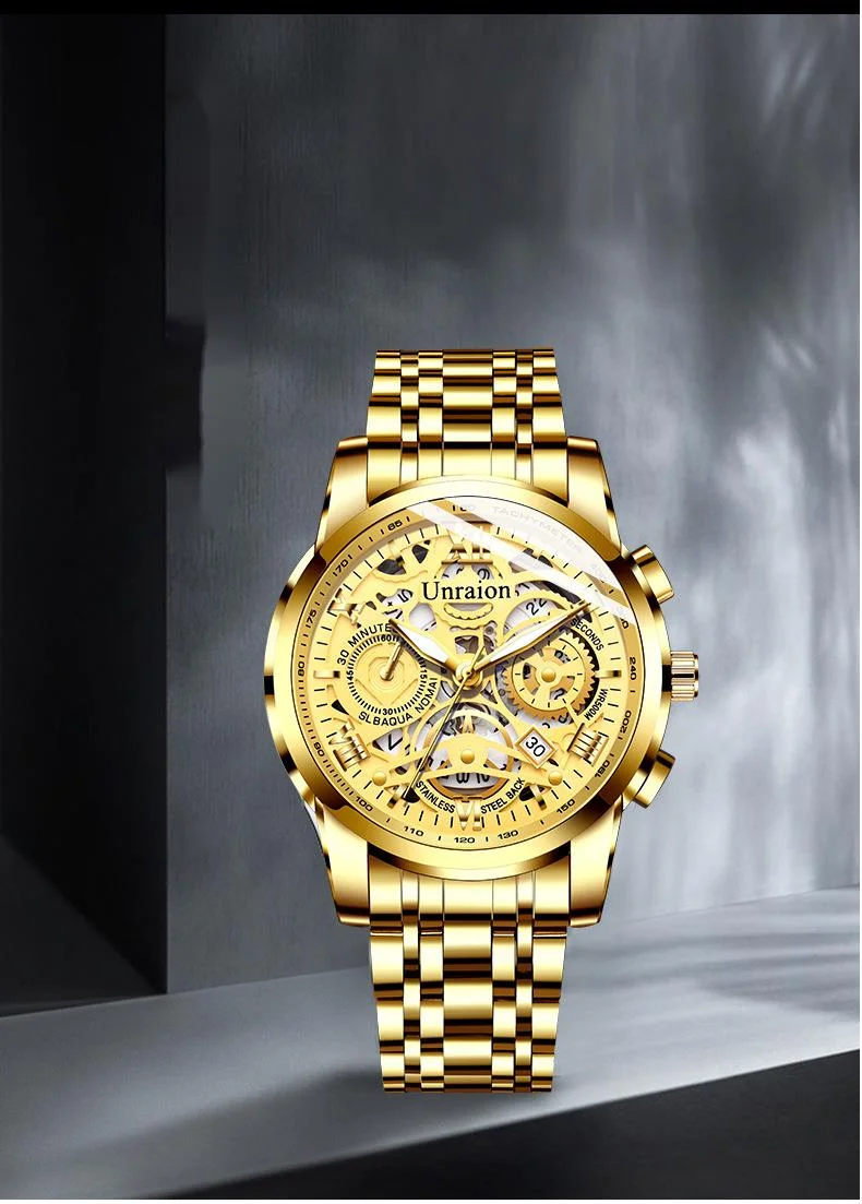 New Fully Automatic Movement Watch Men's Calendar Waterproof Glow Non Mechanical Watch Large Dial_voghion.com