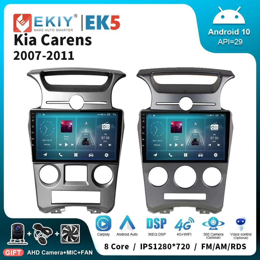 

EKIY EK5 Car Radio For Kia Carens 2007 - 2011 2 Din AI Voice Multimedia Video Player Bluetooth USB Carplay Stereo GPS Head Unit