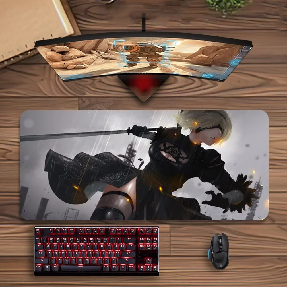 NieR Automata Mousepads Monster Large Mouse Mat Big Desk Pad Non Slip Rubber Mouse Pad Big Keyboard Mats Mouse Pad 3
