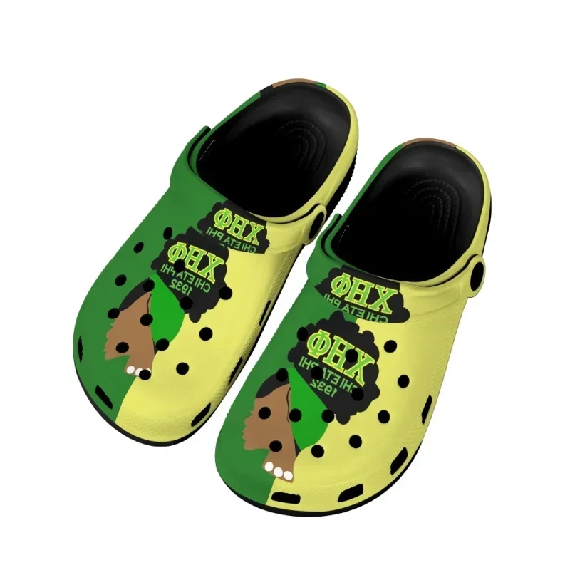 Fashion Chi Eta Phi Sorority Print Adults Sandals Casual Comfortable Slides Slippers Hole Shoes Zapatillas Hombre